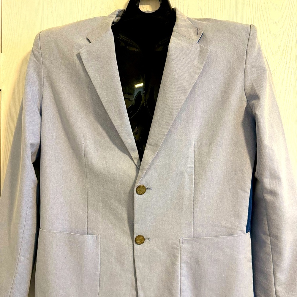 21 Men of Forever 21 Mens Light Blue Blazer Jacket Suit Size L